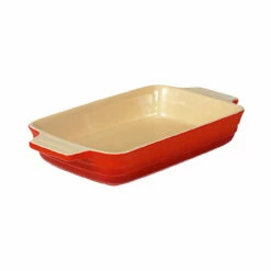 La Cussion Large Rectangular Baker Red 34x24x6cm