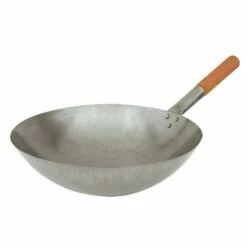 Iron Wok Wooden Handle 36cm